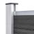 Set de panouri de gard, 1138x(105-186) cm, negru, WPC   GartenMobel Dekor
