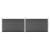 Set de panouri de gard, negru, 353 x 105 cm, WPC  GartenMobel Dekor