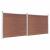 Set panouri gard, 353x146 cm, maro, WPC   GartenMobel Dekor