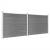 Set panouri gard, 353x146 cm, gri, WPC   GartenMobel Dekor