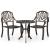 Set mobilier bistro, 3 piese, bronz, aluminiu turnat GartenMobel Dekor