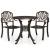 Set mobilier bistro, 3 piese, bronz, aluminiu turnat GartenMobel Dekor