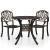 Set mobilier bistro, 3 piese, bronz, aluminiu turnat GartenMobel Dekor