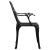 Set mobilier bistro, 3 piese, negru, aluminiu turnat GartenMobel Dekor