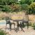 Set mobilier bistro, 3 piese, negru, aluminiu turnat GartenMobel Dekor
