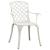 Set mobilier bistro, 3 piese, alb, aluminiu turnat GartenMobel Dekor