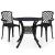 Set mobilier bistro, 3 piese, negru, aluminiu turnat GartenMobel Dekor
