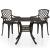 Set mobilier de bistro, 3 piese, bronz, aluminiu turnat GartenMobel Dekor