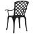 Set mobilier bistro, 3 piese, negru, aluminiu turnat GartenMobel Dekor