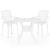 Set mobilier bistro, 3 piese, alb, aluminiu turnat GartenMobel Dekor