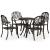 Set mobilier bistro, 5 piese, bronz, aluminiu turnat GartenMobel Dekor