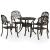 Set mobilier de bistro, 5 piese, bronz, aluminiu turnat GartenMobel Dekor