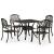 Set mobilier bistro, 5 piese, bronz, aluminiu turnat GartenMobel Dekor