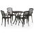 Set mobilier bistro, 5 piese, bronz, aluminiu turnat GartenMobel Dekor