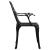 Set mobilier bistro, 5 piese, negru, aluminiu turnat GartenMobel Dekor