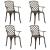 Set mobilier bistro, 5 piese, bronz, aluminiu turnat GartenMobel Dekor