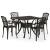 Set mobilier bistro, 5 piese, bronz, aluminiu turnat GartenMobel Dekor