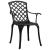 Set mobilier bistro, 5 piese, negru, aluminiu turnat GartenMobel Dekor