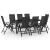 Set mobilier de grădină, 9 piese, antracit, aluminiu GartenMobel Dekor