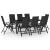 Set mobilier de grădină, 9 piese, antracit, aluminiu GartenMobel Dekor