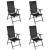 Set mobilier de exterior, 5 piese, negru, aluminiu și textilenă GartenMobel Dekor