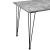 Masă dining Kiel 120x70 cm cu aspect beton și picioare metalice