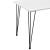 Masă dining Kiel 120x70 cm albă cu picioare din oțel, en.casa