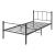 Pat metalic Laos 90x200 cm, negru, cadru din otel [en.casa]