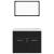 Set mobilier de baie, negru, lemn prelucrat GartenMobel Dekor