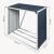 Suport pentru lemne de foc Kalmar din otel galvanizat, antracit, 158x80x152 cm