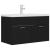 Dulap cu chiuvetă încorporată, negru, lemn prelucrat GartenMobel Dekor