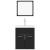Set mobilier de baie, negru, lemn prelucrat GartenMobel Dekor