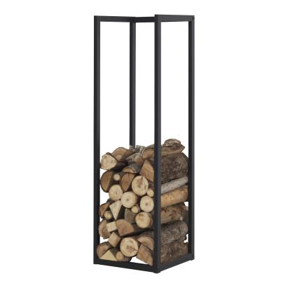 Raft pentru lemne de foc Tanum, negru, 35x35x120 cm, oțel