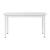 Masă de dining albă Den Haag 140x60 cm pentru 6 persoane