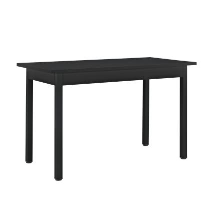 Set masă dining cu 4 scaune negre Jørpeland, 120x60 cm, [en.casa]