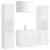 Set mobilier de baie, alb, lemn prelucrat GartenMobel Dekor