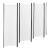 Paravan despărțitor Huesca cu 6 panouri, alb, 300x171 cm, en.casa