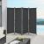 Paravan exterior Modica 170x215 cm, negru, 4 panouri, pro.tec