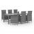 Set mobilier de grădină cu perne, 7 piese, gri, poliratan GartenMobel Dekor