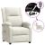 Fotoliu de masaj electric, crem, catifea GartenMobel Dekor