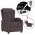 Fotoliu rabatabil electric, maro închis, material textil GartenMobel Dekor