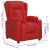 Fotoliu rabatabil electric, roșu vin, piele ecologică GartenMobel Dekor