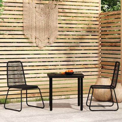 Set de mobilier pentru grădină, 3 piese, negru GartenMobel Dekor