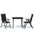 Set mobilier de grădină, 3 piese, negru GartenMobel Dekor