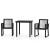 Set de mobilier pentru grădină, 3 piese, negru GartenMobel Dekor