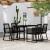 Set de mobilier pentru grădină, 5 piese, negru GartenMobel Dekor