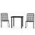Set de mobilier pentru grădină, 3 piese, negru GartenMobel Dekor
