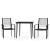 Set mobilier de grădină, 3 piese, negru GartenMobel Dekor