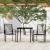 Set mobilier de grădină, 3 piese, negru GartenMobel Dekor
