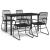 Set mobilier de grădină, 5 piese, negru, ratan PVC GartenMobel Dekor